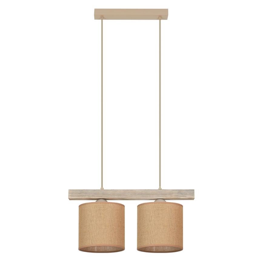 Brilagi - Chandelier on a string FOREST 2xE27/15W/230V pine/brown