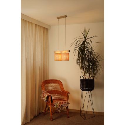 Brilagi - Chandelier on a string FOREST 2xE27/15W/230V pine/brown