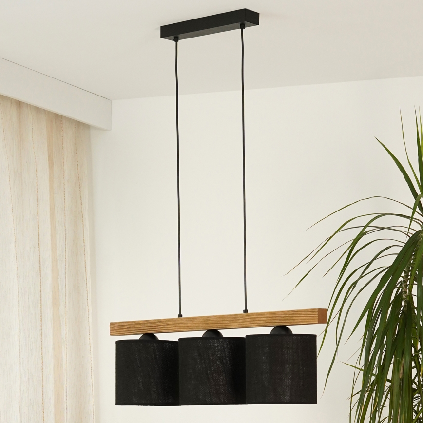 Brilagi - Chandelier on a string FOREST 3xE27/15W/230V pine/black