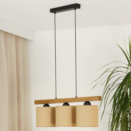 Brilagi - Chandelier on a string FOREST 3xE27/15W/230V pine/brown/black