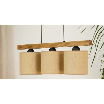 Brilagi - Chandelier on a string FOREST 3xE27/15W/230V pine/brown/black