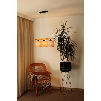 Brilagi - Chandelier on a string FOREST 3xE27/15W/230V pine/brown/black
