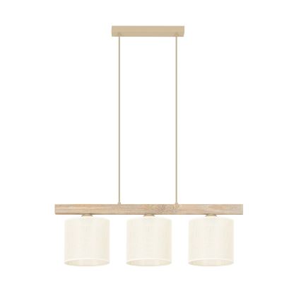 Brilagi - Chandelier on a string FOREST 3xE27/15W/230V pine/brown/creamy