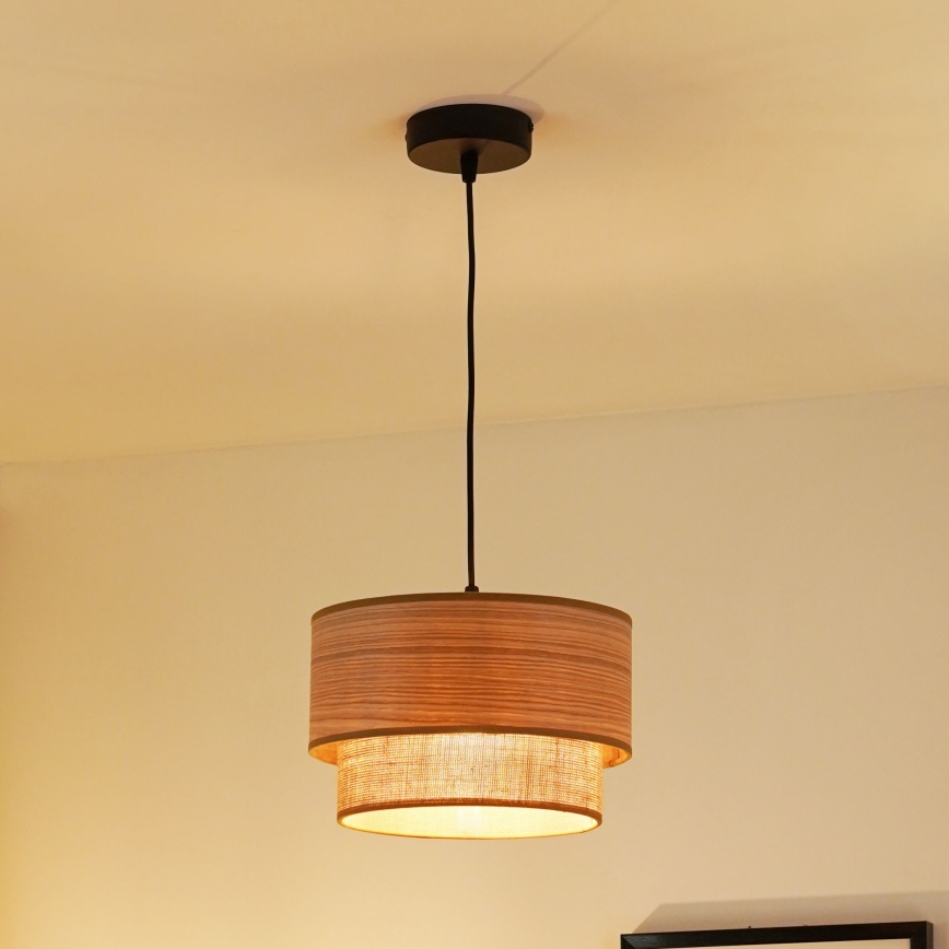 Brilagi - Chandelier on a string MONTANA BOHO 1xE27/15W/230V d. 25 cm brown/black