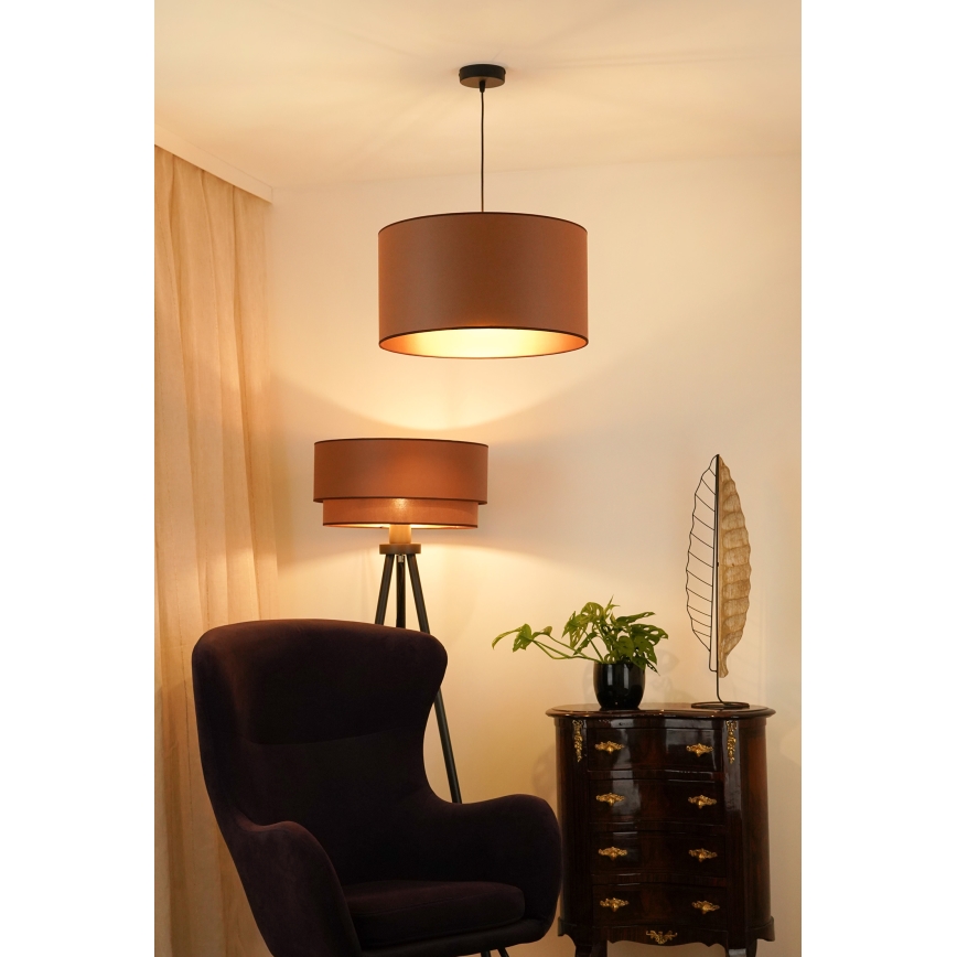 Brilagi - Chandelier on a string OREGON ROLLER VEGE 1xE27/15W/230V d. 45 cm brown