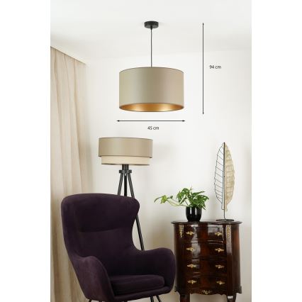 Brilagi - Chandelier on a string OREGON ROLLER VEGE 1xE27/15W/230V d. 45 cm grey