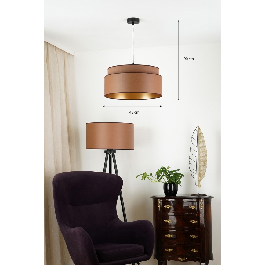 Brilagi - Chandelier on a string OREGON VEGE 1xE27/15W/230V d. 45 cm brown