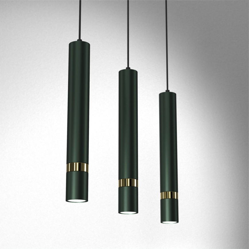 Brilagi - Chandelier on a string POKER 3xGU10/25W/230V green/gold