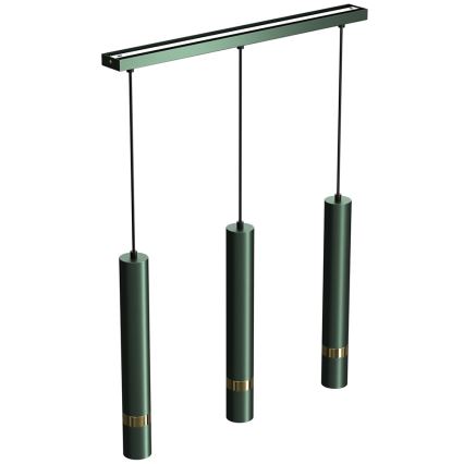 Brilagi - Chandelier on a string POKER 3xGU10/25W/230V green/gold