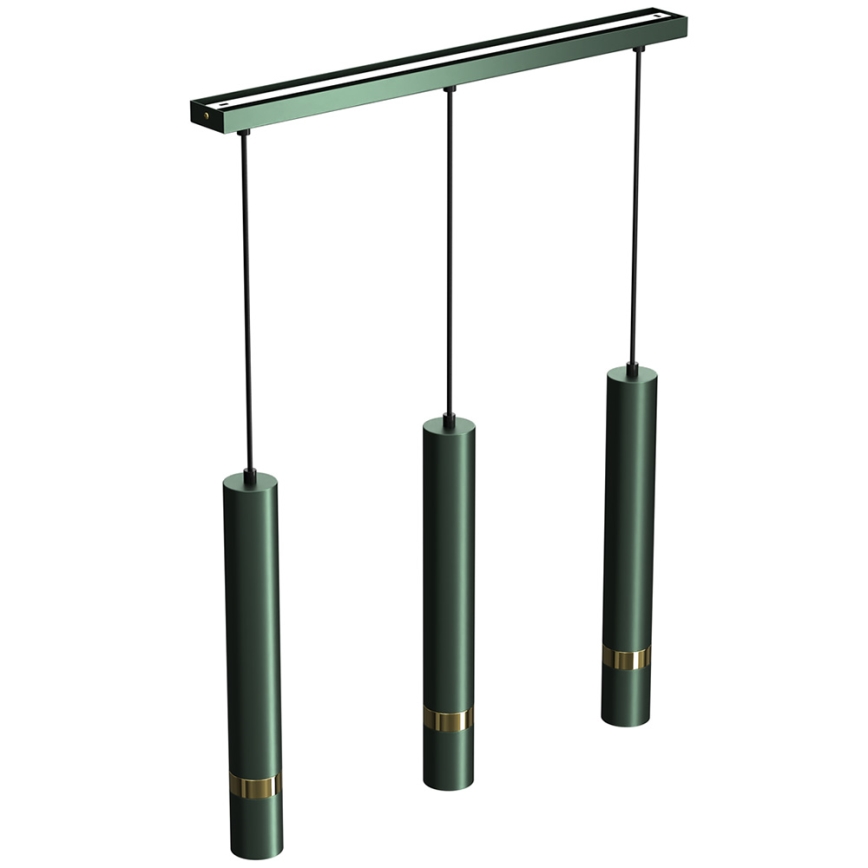 Brilagi - Chandelier on a string POKER 3xGU10/25W/230V green/gold