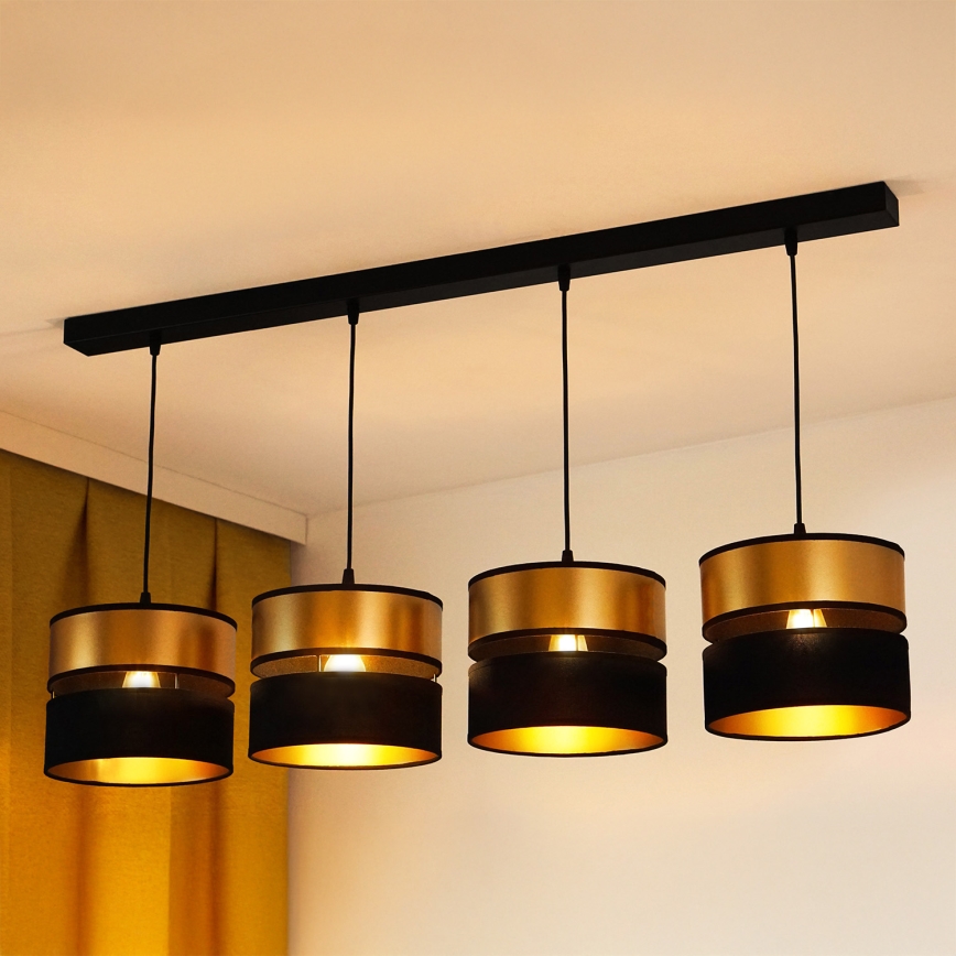 Brilagi - Chandelier on a string ROYAL 4xE27/15W/230V black/gold