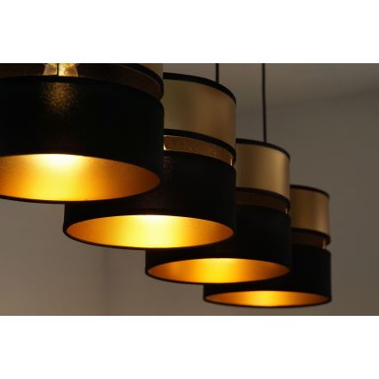 Brilagi - Chandelier on a string ROYAL 4xE27/15W/230V black/gold