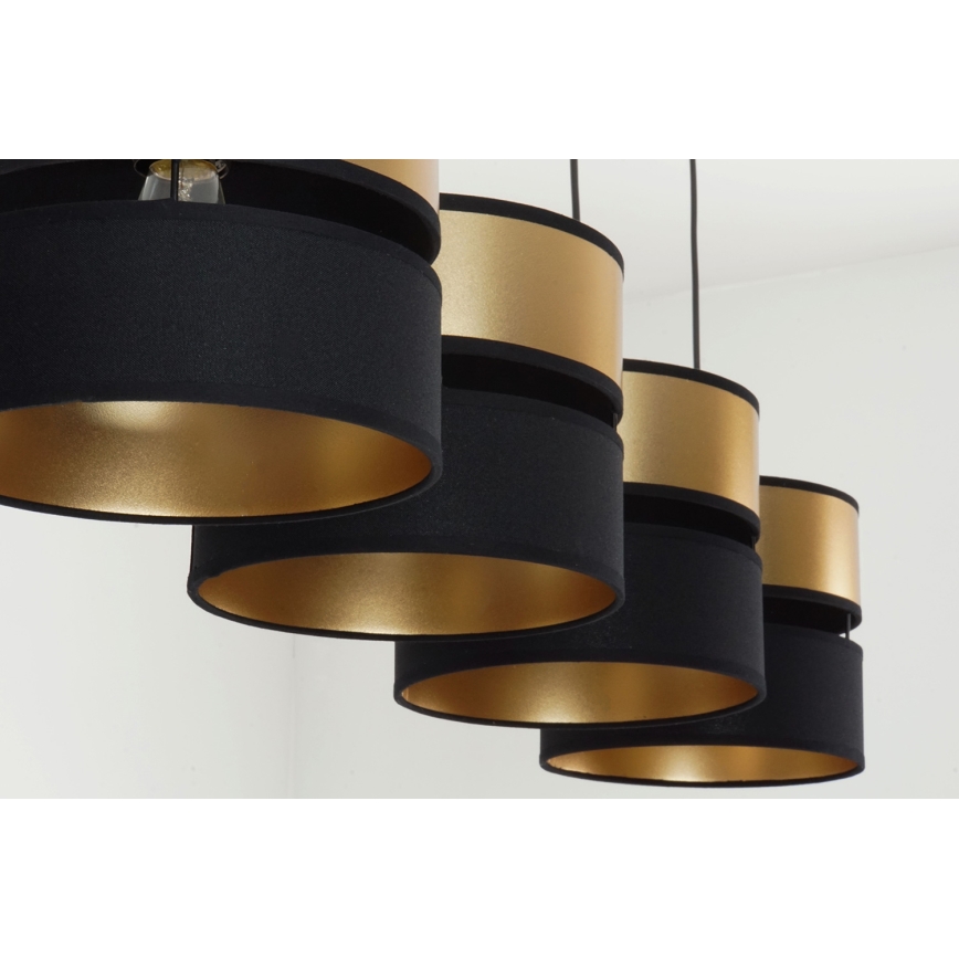 Brilagi - Chandelier on a string ROYAL 4xE27/15W/230V black/gold