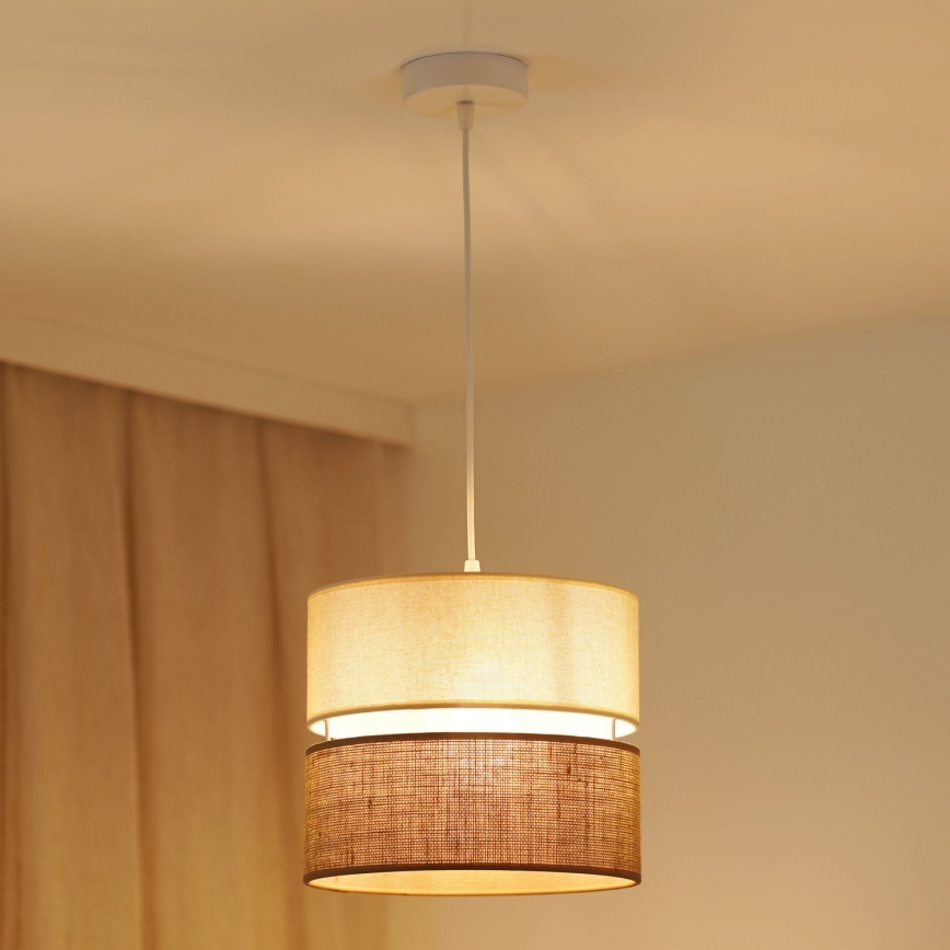 Brilagi - Chandelier on a string ROYAL YUTE 1xE27/15W/230V d. 25 cm beige/creamy