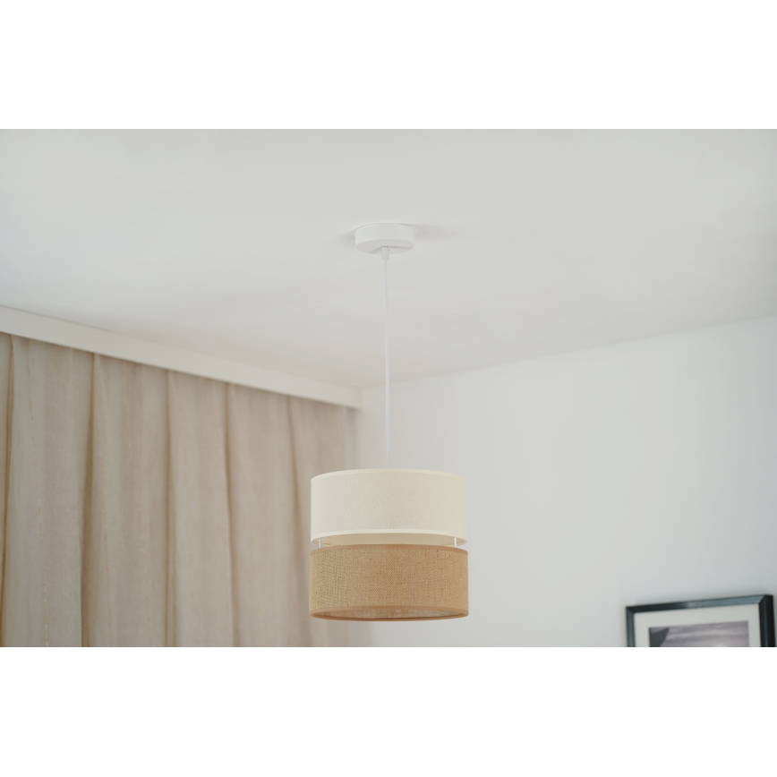 Brilagi - Chandelier on a string ROYAL YUTE 1xE27/15W/230V d. 25 cm beige/creamy