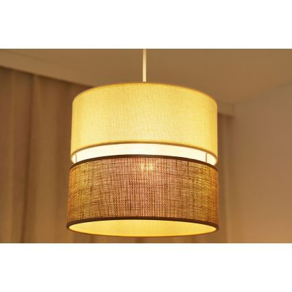 Brilagi - Chandelier on a string ROYAL YUTE 1xE27/15W/230V d. 25 cm beige/creamy