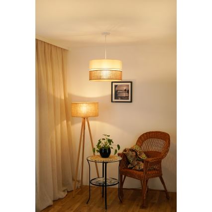 Brilagi - Chandelier on a string ROYAL YUTE 1xE27/15W/230V d. 40 cm beige/creamy