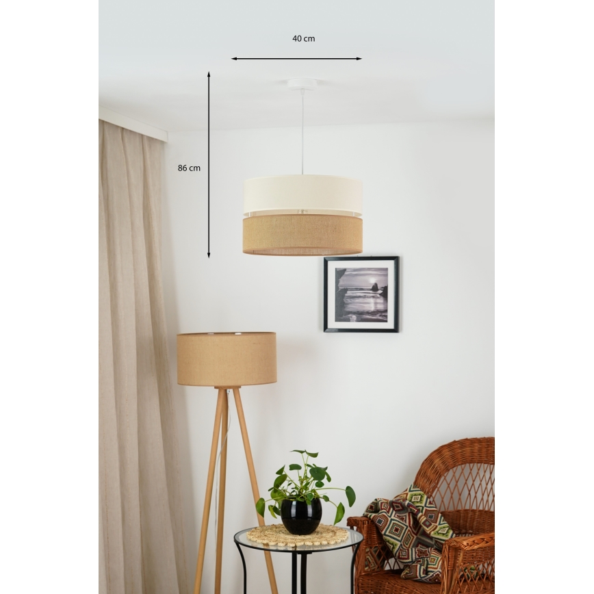 Brilagi - Chandelier on a string ROYAL YUTE 1xE27/15W/230V d. 40 cm beige/creamy