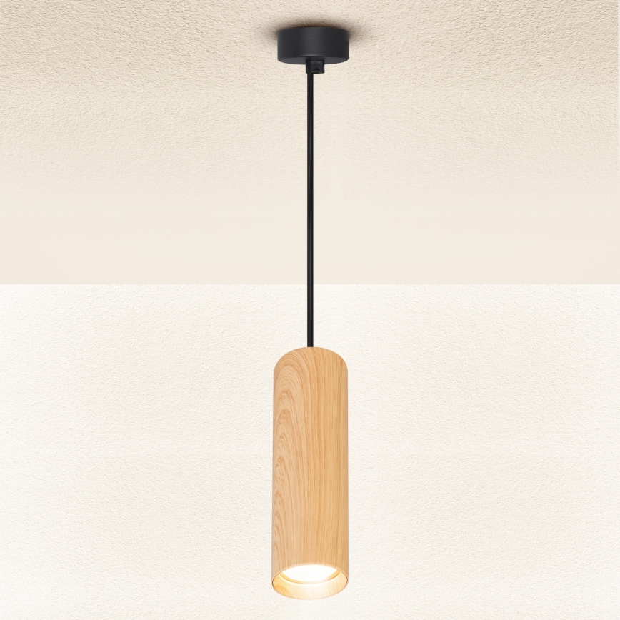 Brilagi - Chandelier on a string SELE 1xGU10/30W/230V black/oak decor