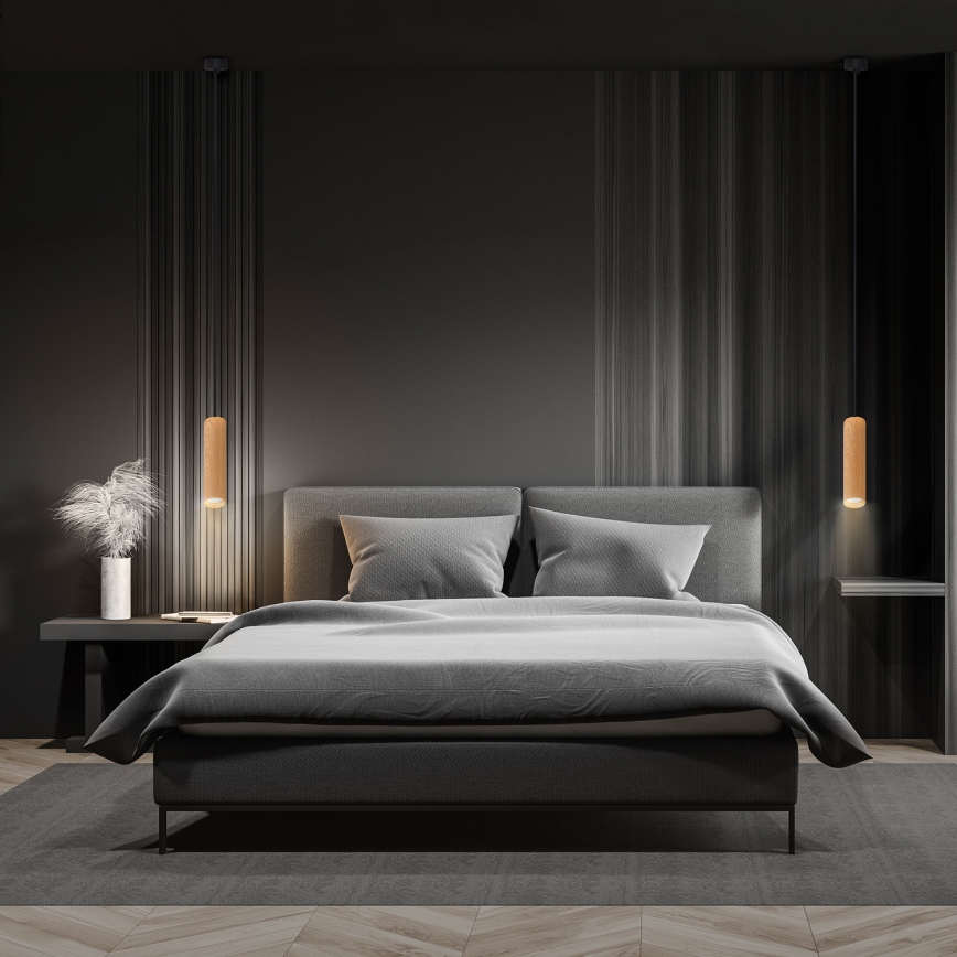 Brilagi - Chandelier on a string SELE 1xGU10/30W/230V black/oak decor