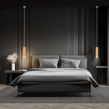 Brilagi - Chandelier on a string SELE 1xGU10/30W/230V white/oak decor