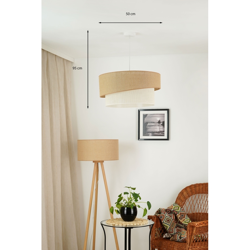 Brilagi - Chandelier on a string SHINE 1xE27/15W/230V d. 50 cm beige/creamy