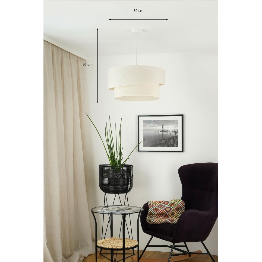 Brilagi - Chandelier on a string SHINE 1xE27/15W/230V d. 50 cm creamy
