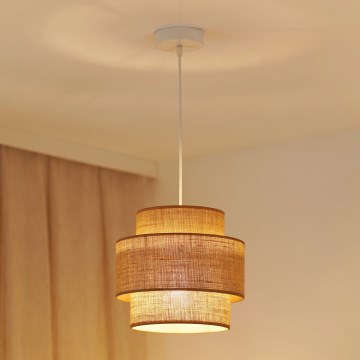 Brilagi - Chandelier on a string SPACE YUTE 1xE27/15W/230V d. 25 cm beige/white