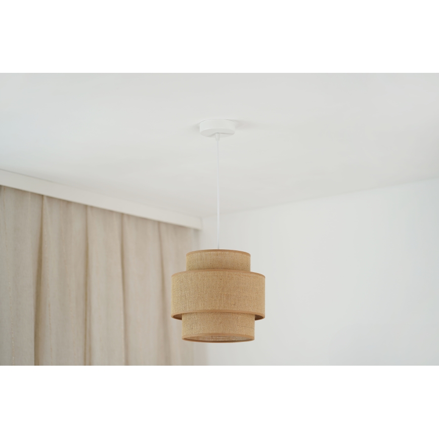 Brilagi - Chandelier on a string SPACE YUTE 1xE27/15W/230V d. 25 cm beige/white