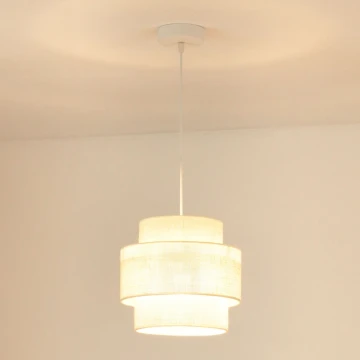 Brilagi - Chandelier on a string SPACE YUTE 1xE27/15W/230V d. 25 cm creamy/white