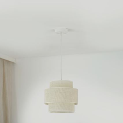 Brilagi - Chandelier on a string SPACE YUTE 1xE27/15W/230V d. 25 cm creamy/white