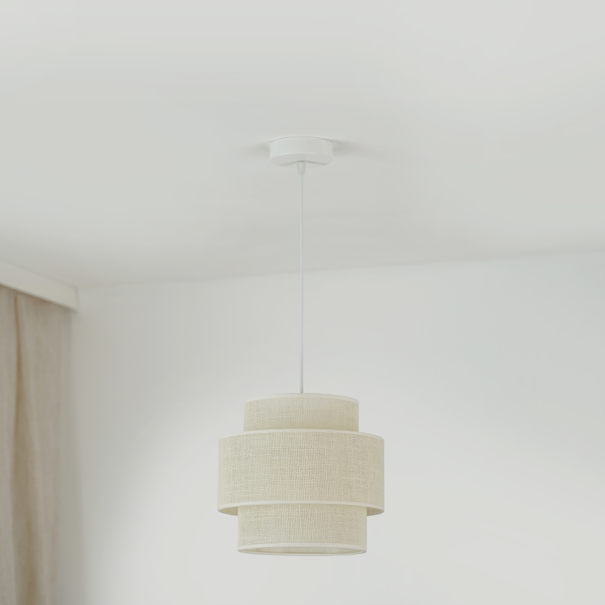 Brilagi - Chandelier on a string SPACE YUTE 1xE27/15W/230V d. 25 cm creamy/white