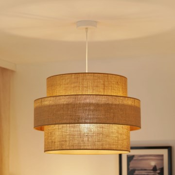 Brilagi - Chandelier on a string SPACE YUTE 1xE27/15W/230V d. 50 cm beige/white