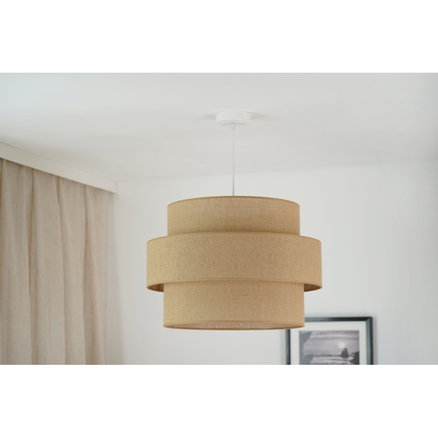 Brilagi - Chandelier on a string SPACE YUTE 1xE27/15W/230V d. 50 cm beige/white