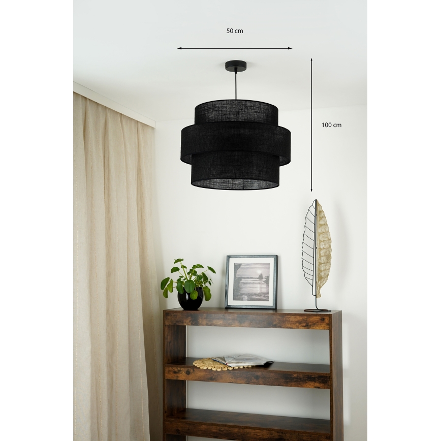 Brilagi - Chandelier on a string SPACE YUTE 1xE27/15W/230V d. 50 cm black