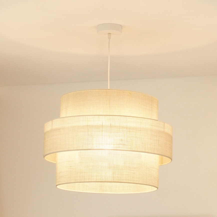 Brilagi - Chandelier on a string SPACE YUTE 1xE27/15W/230V d. 50 cm creamy/white