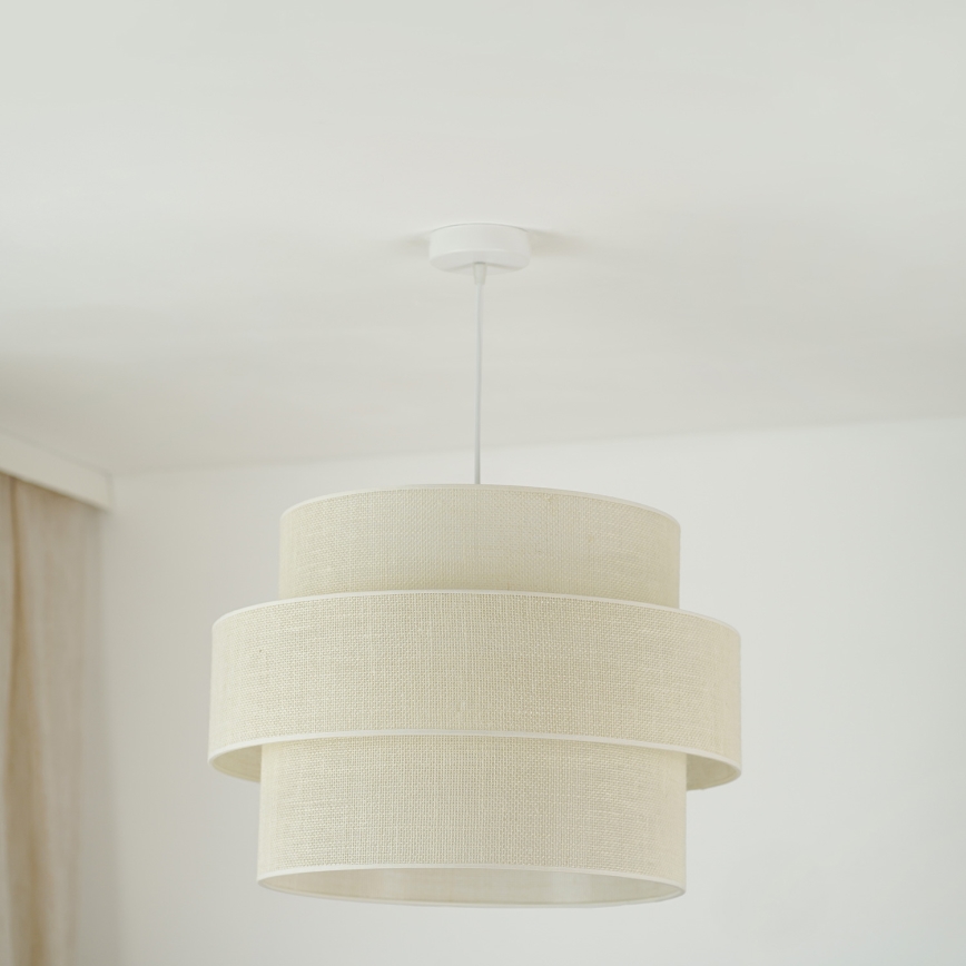 Brilagi - Chandelier on a string SPACE YUTE 1xE27/15W/230V d. 50 cm creamy/white