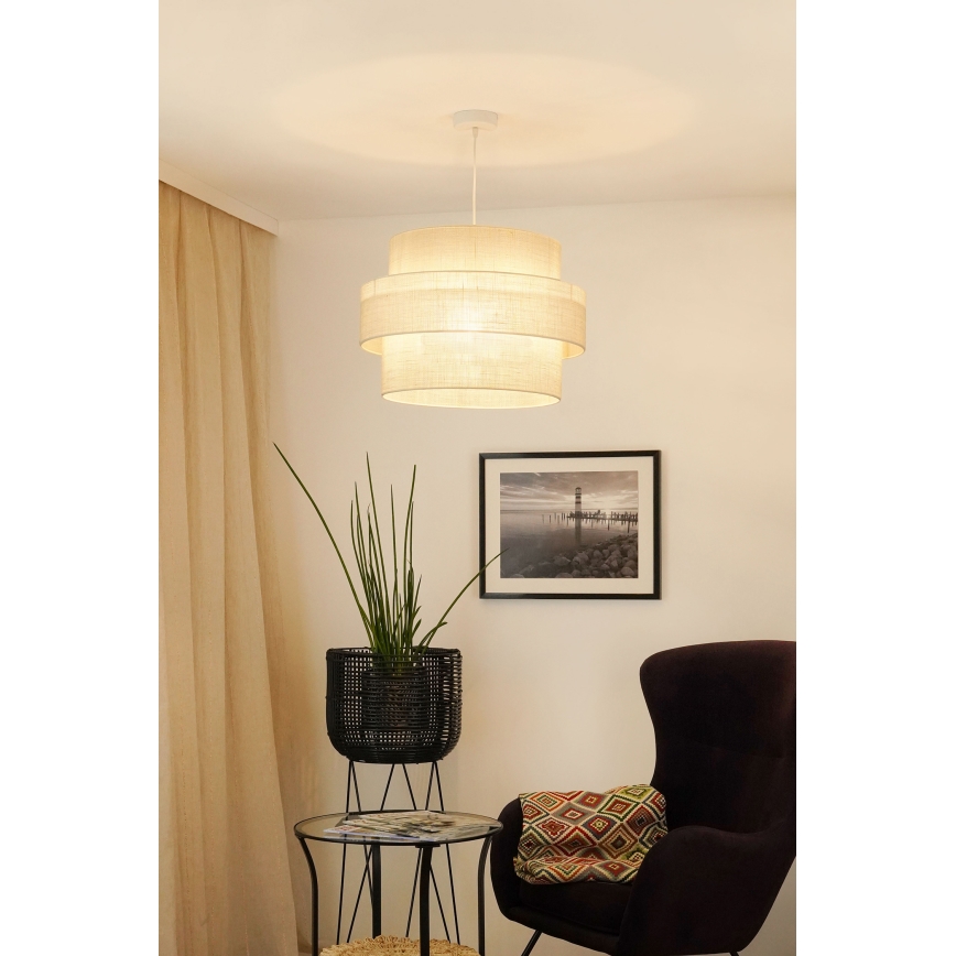 Brilagi - Chandelier on a string SPACE YUTE 1xE27/15W/230V d. 50 cm creamy/white
