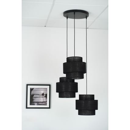 Brilagi - Chandelier on a string SPACE YUTE 3xE27/15W/230V black