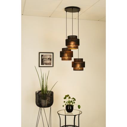 Brilagi - Chandelier on a string SPACE YUTE 3xE27/15W/230V black