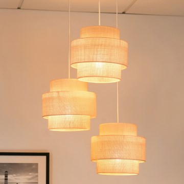 Brilagi - Chandelier on a string SPACE YUTE 3xE27/15W/230V creamy/white