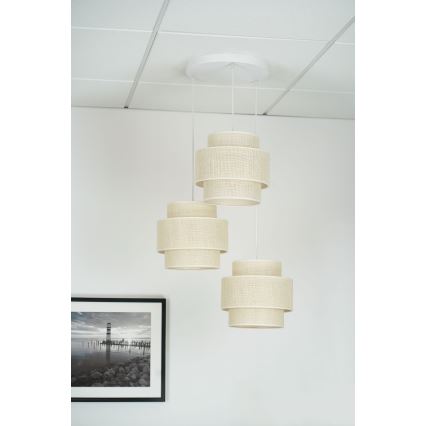 Brilagi - Chandelier on a string SPACE YUTE 3xE27/15W/230V creamy/white