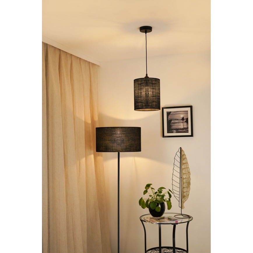Brilagi - Chandelier on a string TUBES 1xE27/15W/230V d. 20 cm black