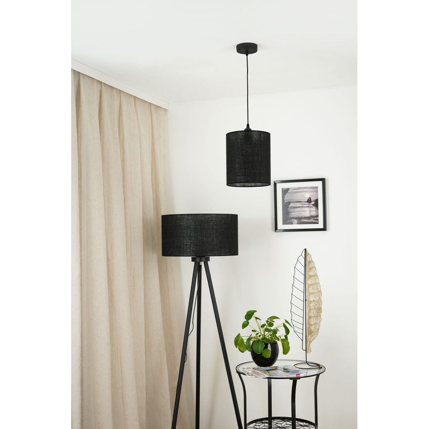 Brilagi - Chandelier on a string TUBES 1xE27/15W/230V d. 20 cm black