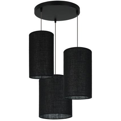Brilagi - Chandelier on a string TUBES 3xE27/15W/230V black
