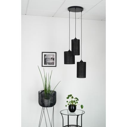 Brilagi - Chandelier on a string TUBES 3xE27/15W/230V black