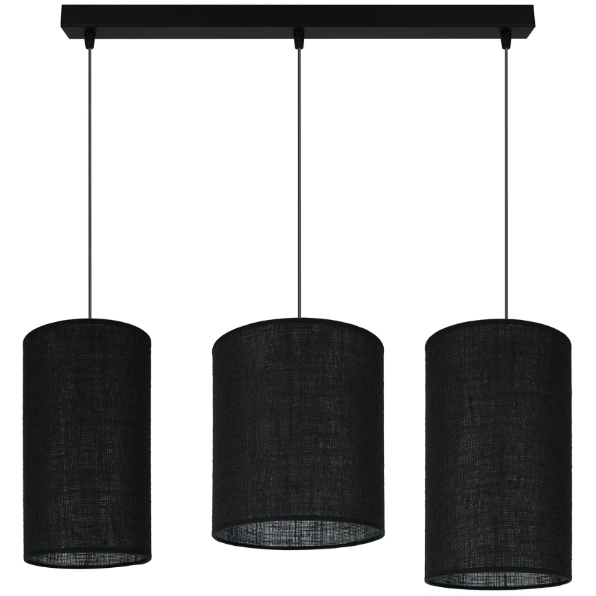 Brilagi - Chandelier on a string TUBES 3xE27/15W/230V black