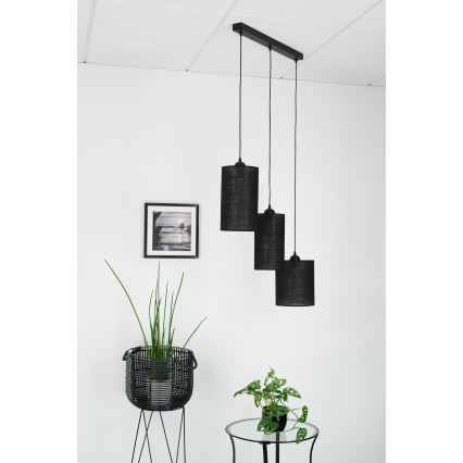 Brilagi - Chandelier on a string TUBES 3xE27/15W/230V black