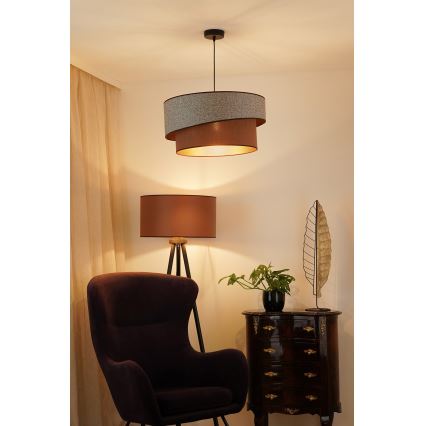 Brilagi - Chandelier on a string VEGAS SHINE 1xE27/15W/230V d. 50 cm grey/brown