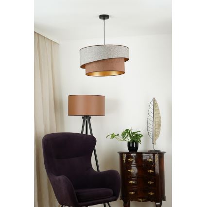 Brilagi - Chandelier on a string VEGAS SHINE 1xE27/15W/230V d. 50 cm grey/brown